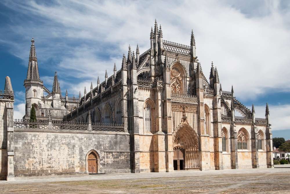 Façade of the Monastery of Batalha, Portugal